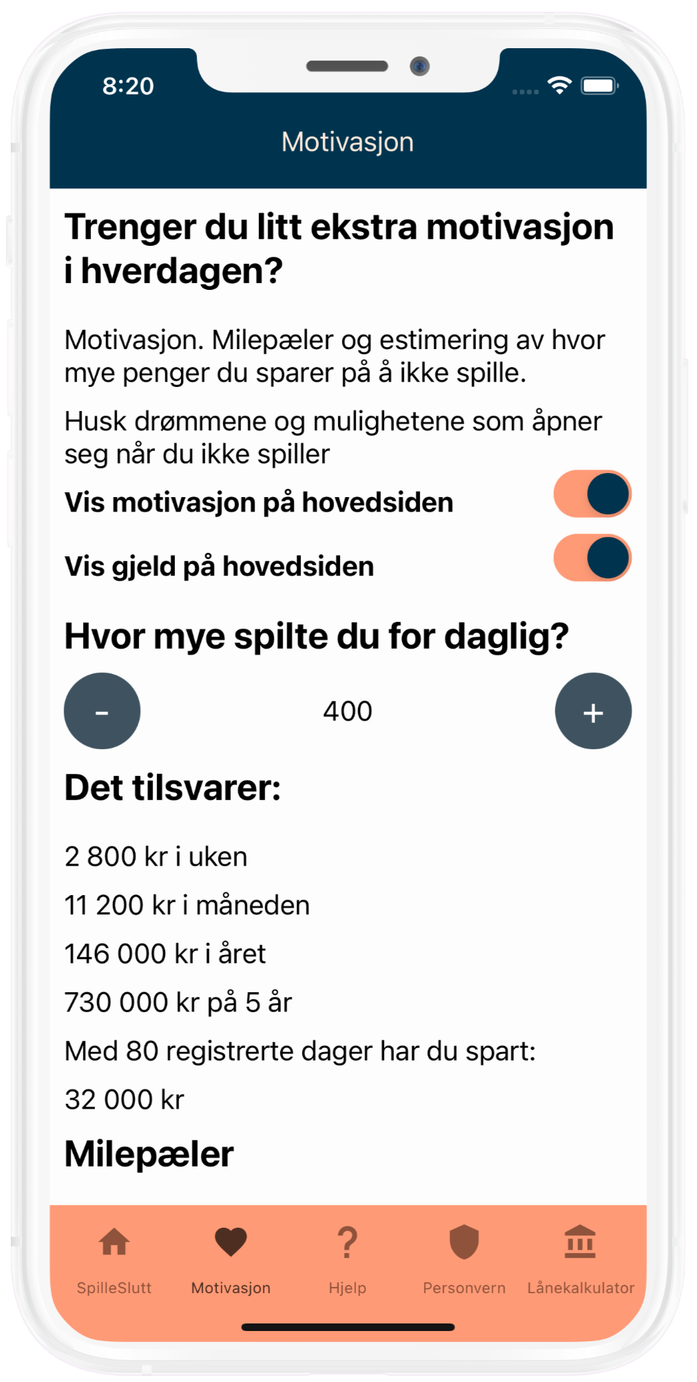 Spilleslutt skjermbilde